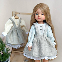 Комплект 2 предмета : Сарафан и  блуза-туника для куклы Paola Reina 33 см